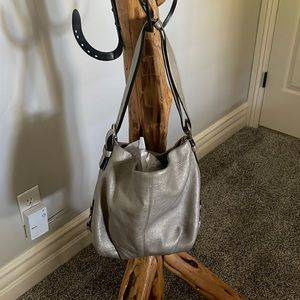 Coach Leather Silver Purse